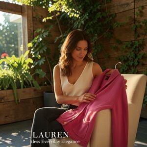 Sz. L.  Ralph Lauren Fuchsia Knit Top